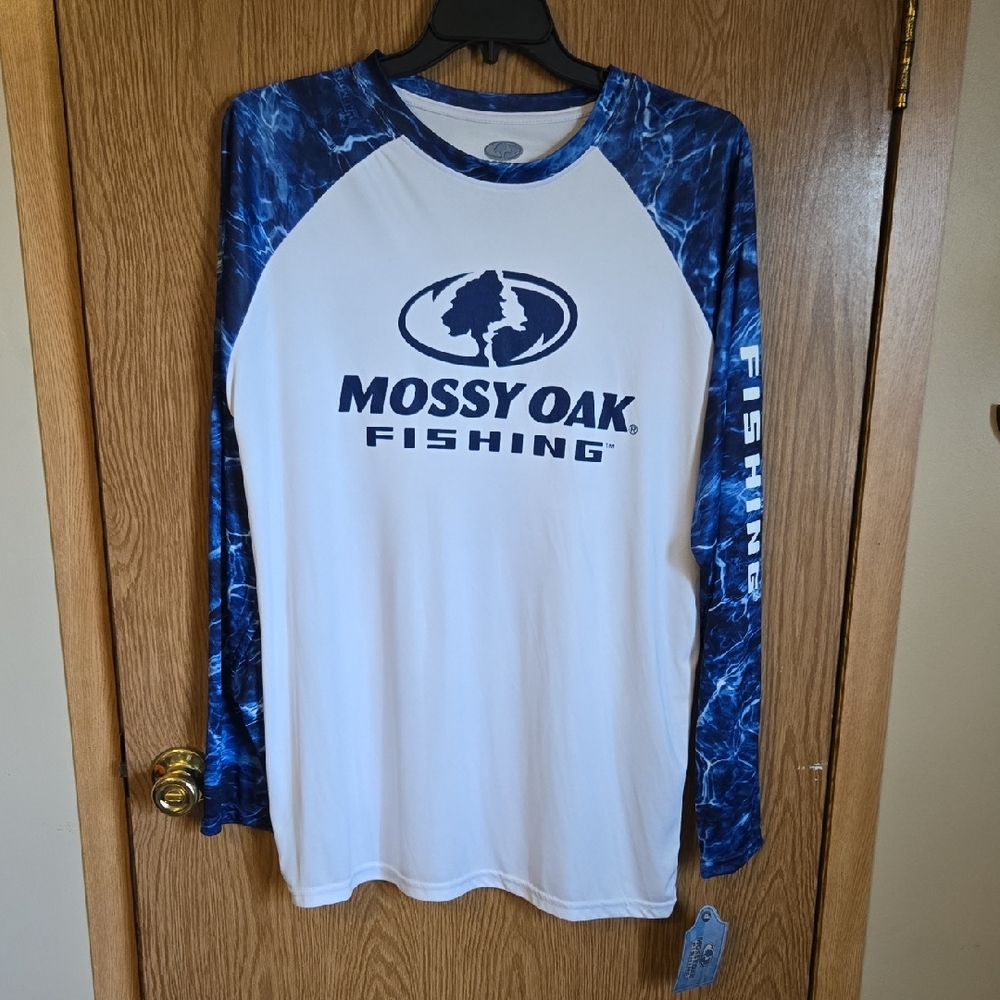 Mossy Oak Blue and White Fishing Shirt
